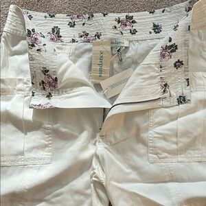 Sundance Garden Joy Cream Cargo Shorts, NWT, 12